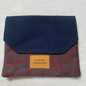 Delta One Blue Someone Somewhere Amenity Toiletries Bag Pouch